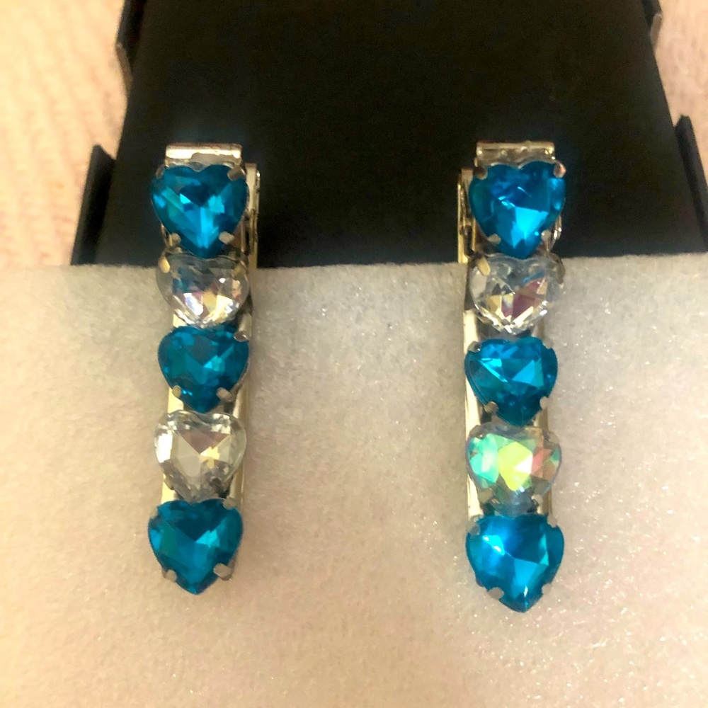 Rhinestone in Hearts shape Hair Clips